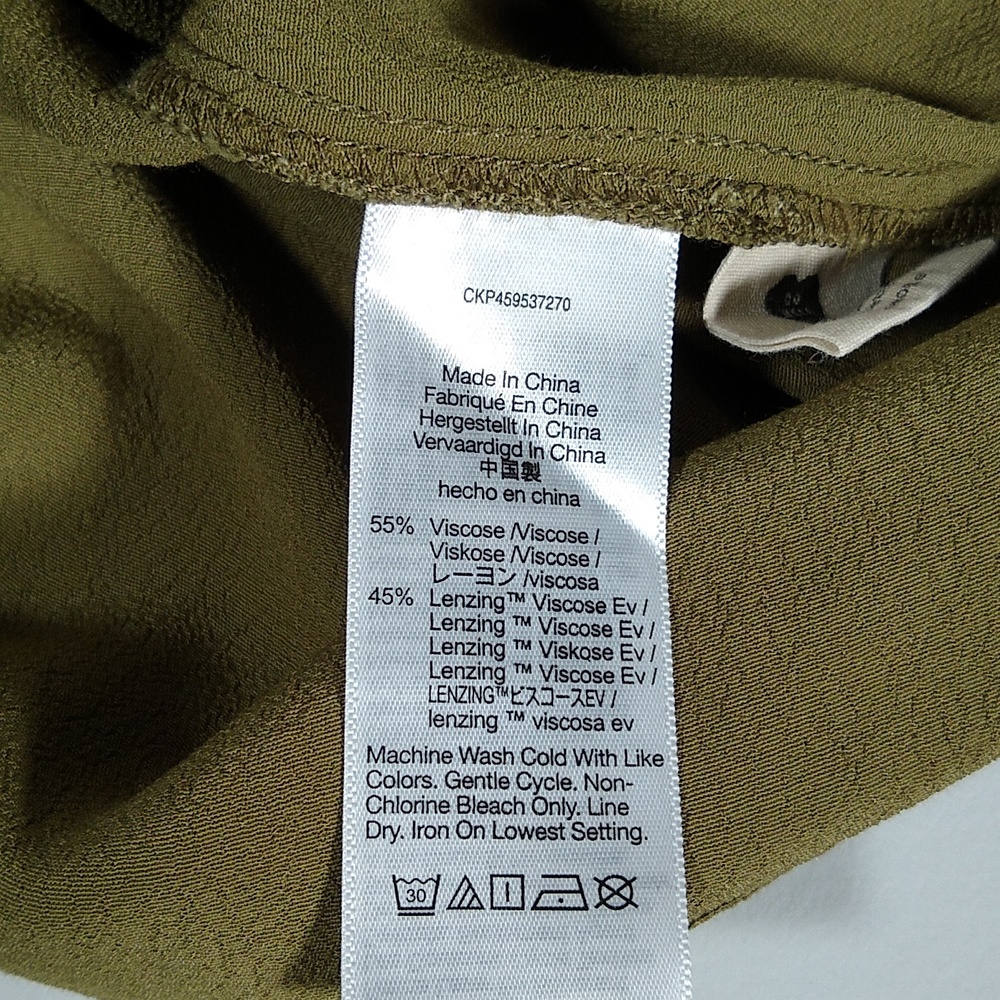 Madewell Novel Shift Dress Olive Green M - Picture 10 of 11